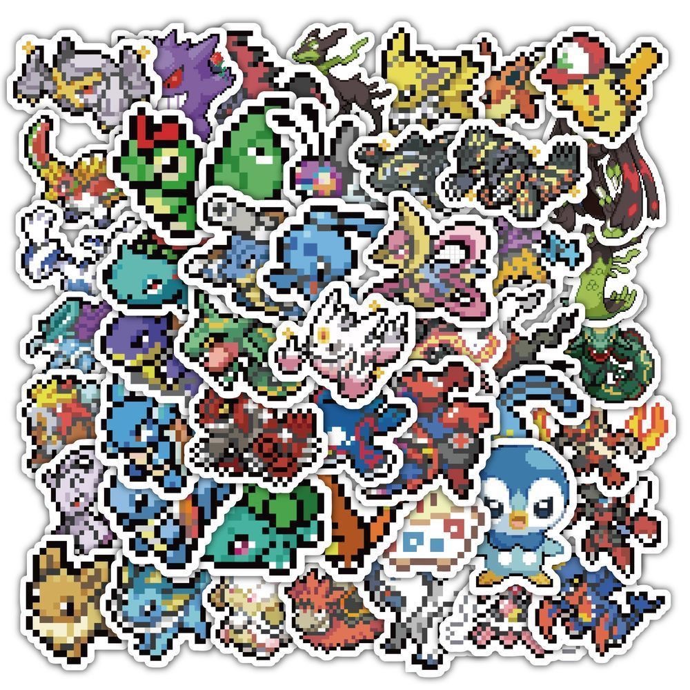 60 pegatinas de Pokémon Pixel, - Tablet Cute Accessories reseña y precio