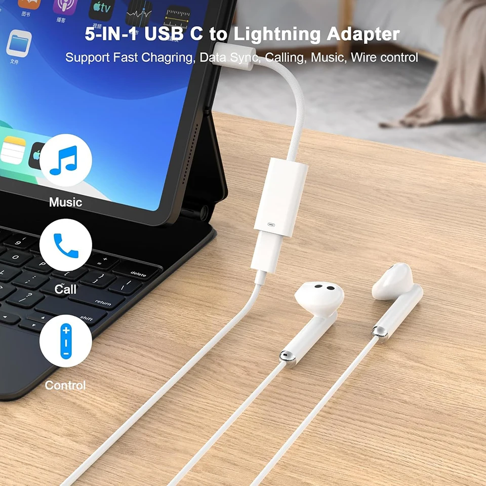 Convertidor de auriculares tip - Wired Earphone Lightning reseña y precio